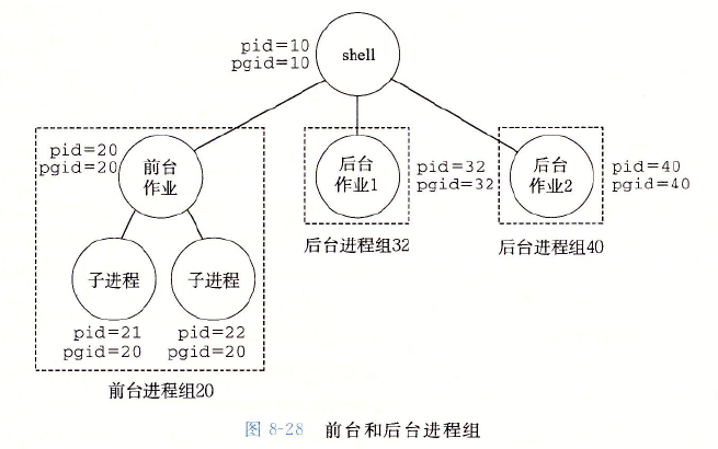 前台和后台进程组